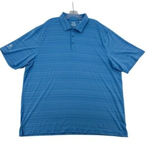 Cutter Buck CB DryTec Men XXL Blue Golf Performance Polo Shirt Lightweight Sport
